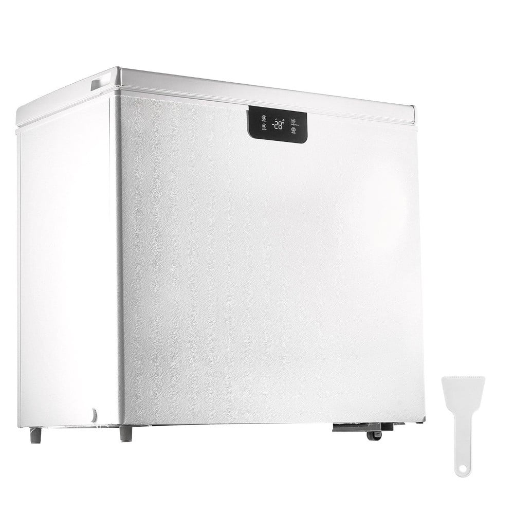 Choco Moon Large Capacity 14.5 Cu.ft Chest Freezer, 345L Storage, 4 Slide-Out Baskets, Lockable Lid, 8 Temp Control Levels, Energy-Efficient LED Lights, 6 Swivel Casters for Easy Mobility