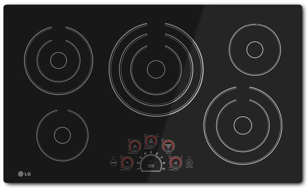 LG LCE3610SB 36 inch 5 Burner Black Electric Cooktop