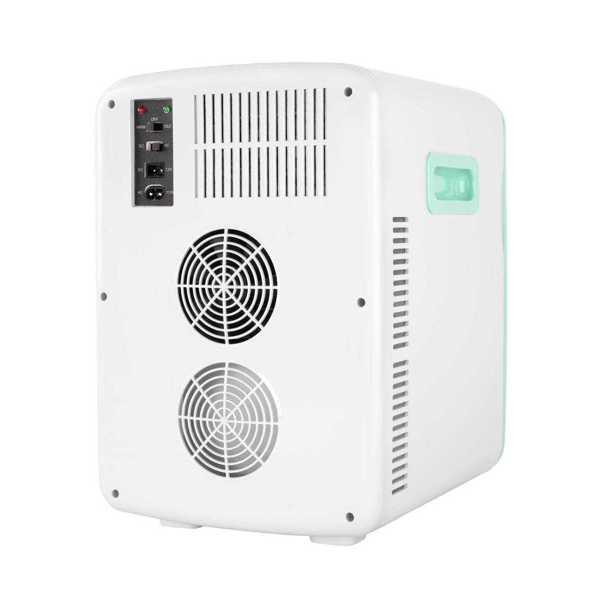 Cooluli Classic Turquoise 15 Liter Compact Portable Cooler Warmer Mini Fridge for Bedroom, Office, Dorm, Car - Great for Skincare & Cosmetics (110-240V/12V)