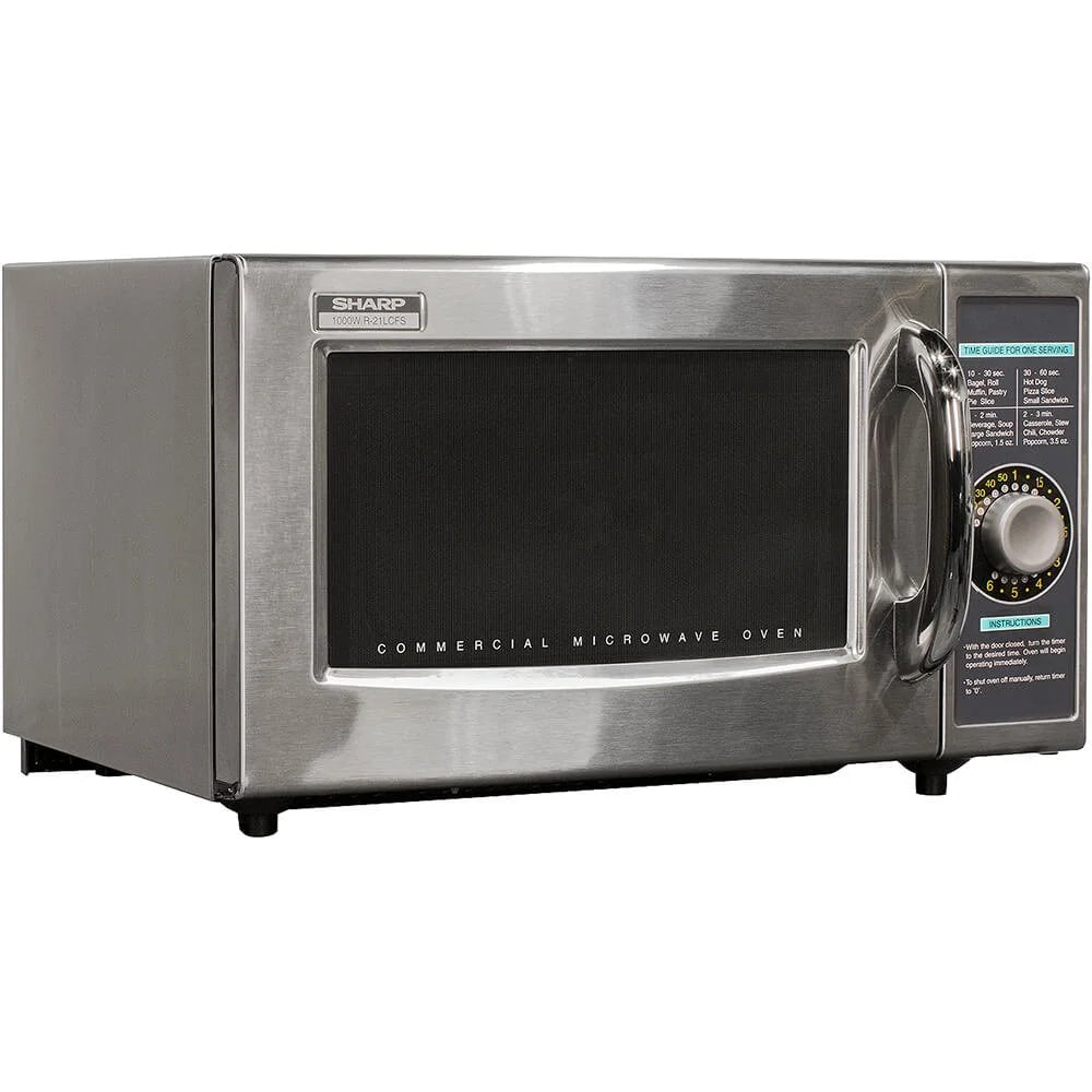 Sharp R-21LCFS Medium Duty Commercial Microwave Dial Timer, 1000-Watts, 120-Volts Update of R-21LCF