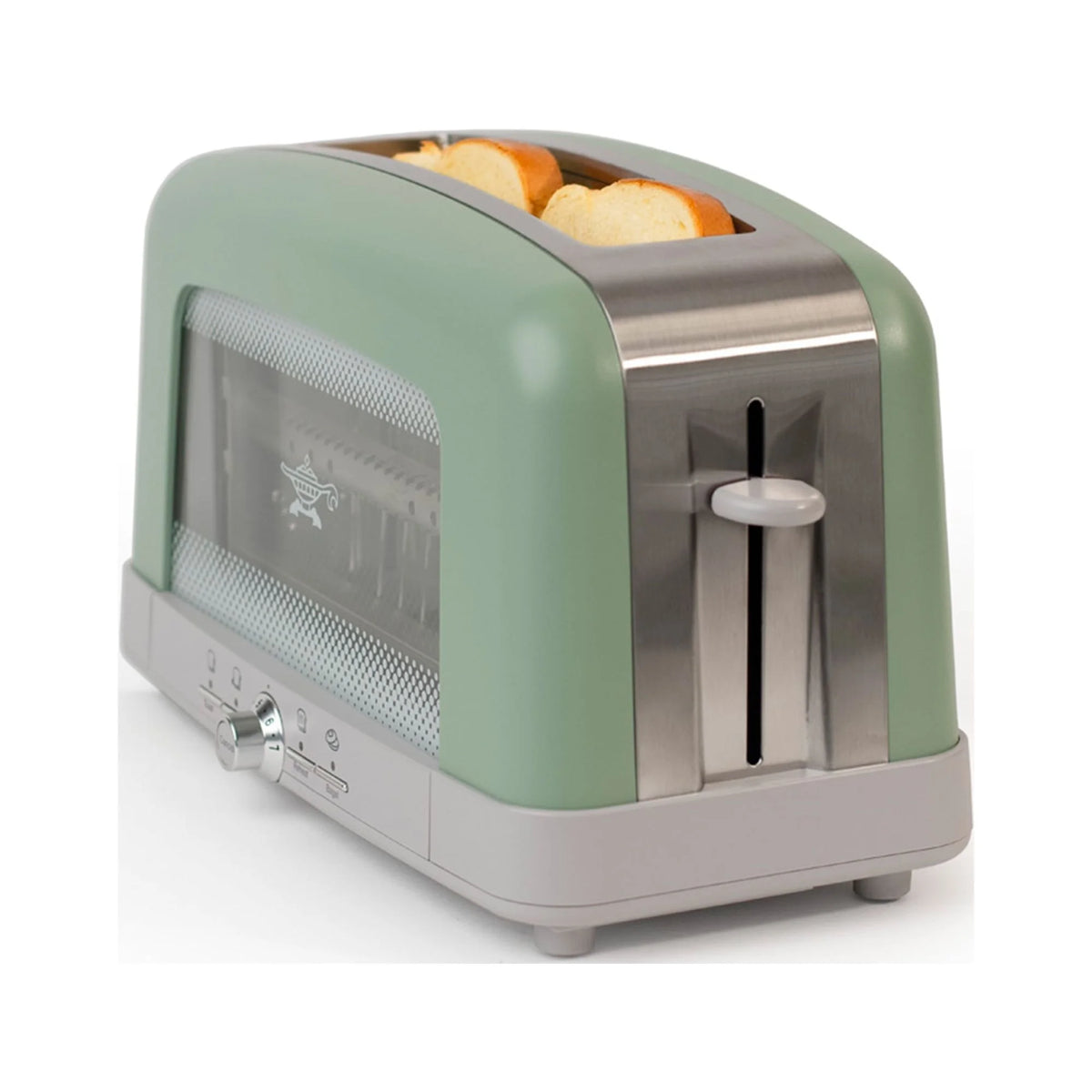 Sengoku SET-G16A(W) HeatMate Graphite Compact Countertop Toaster Oven with 4 Non-Stick Pans for Toasting and Baking, 120 Volt, Eggshell White