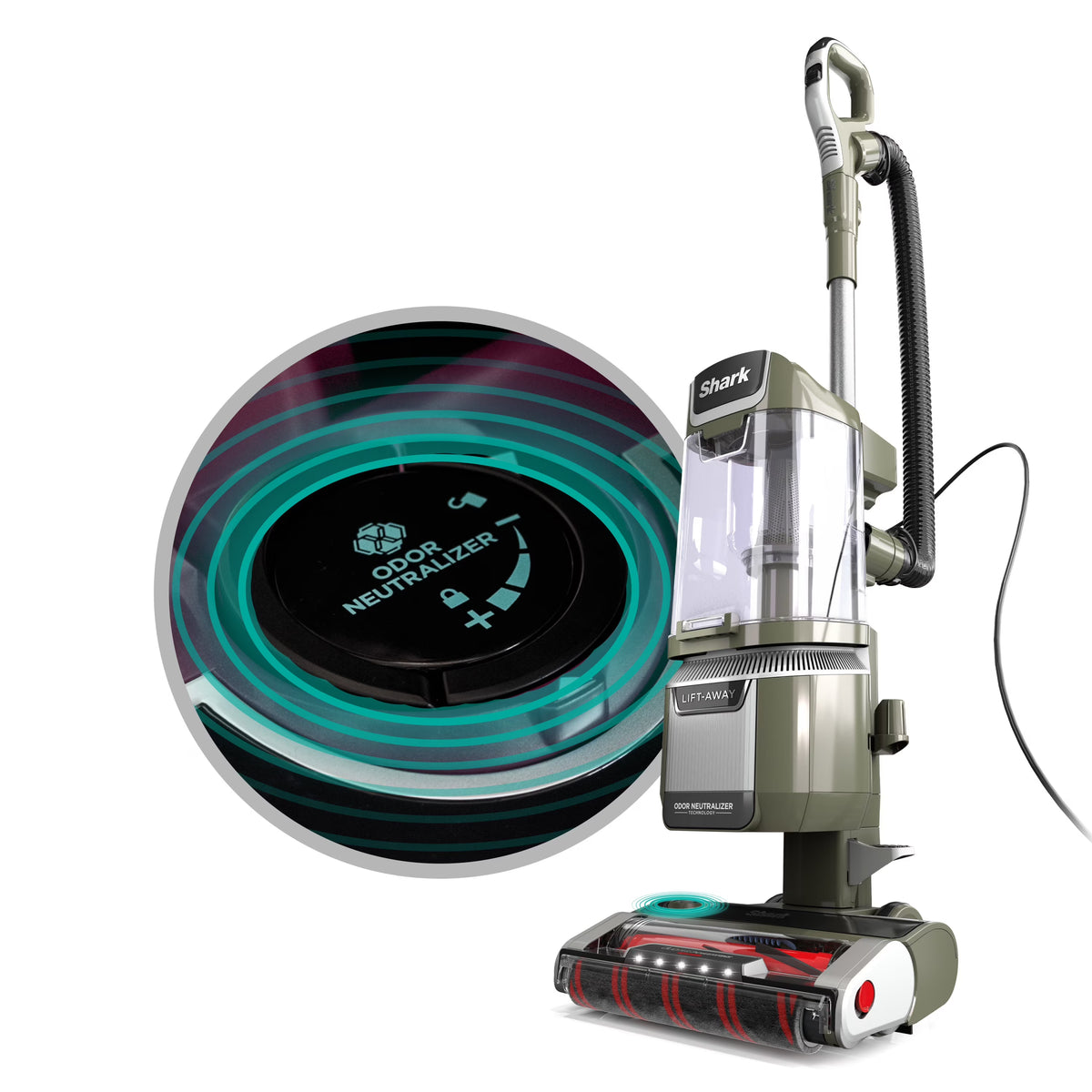 Shark Upright Vacuum, Rotator Pet Lift-Away ADV, Pet Friendly, Bagless, DuoClean PowerFins HairPro Brushroll, HEPA Filter, Hard Floor and Carpet, Swivel Steering, LED Lights, LA700, Sage