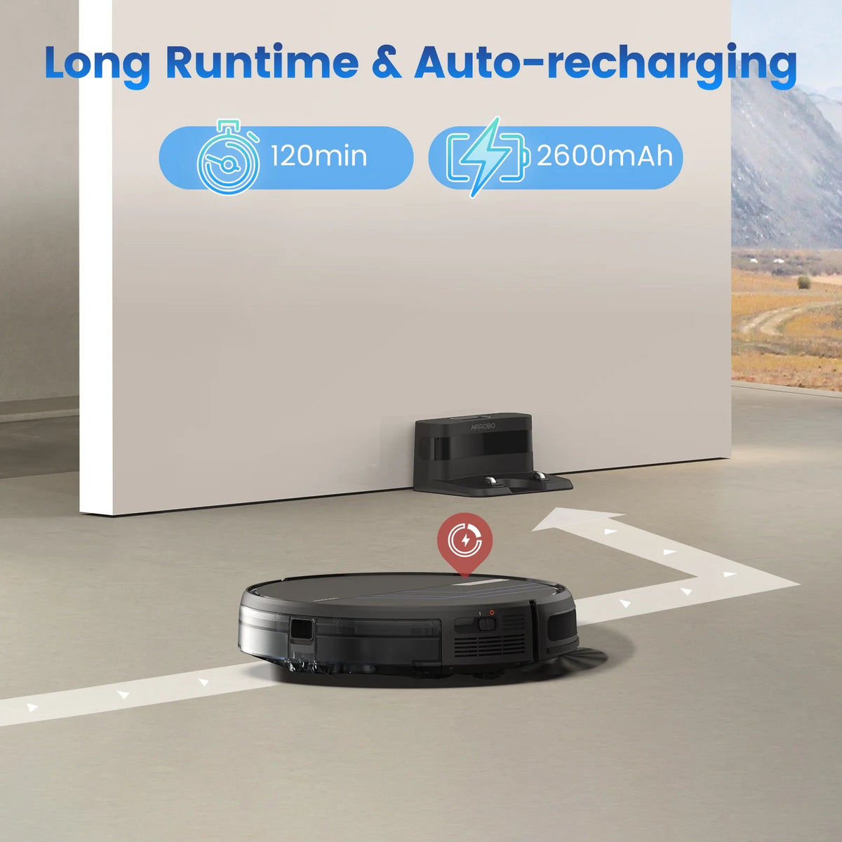 AIRROBO P30  3 in 1 Robot Vacuum and Mop Cleaner with App Control,2 in 1 Tank for Pet Hair,Home Mapping