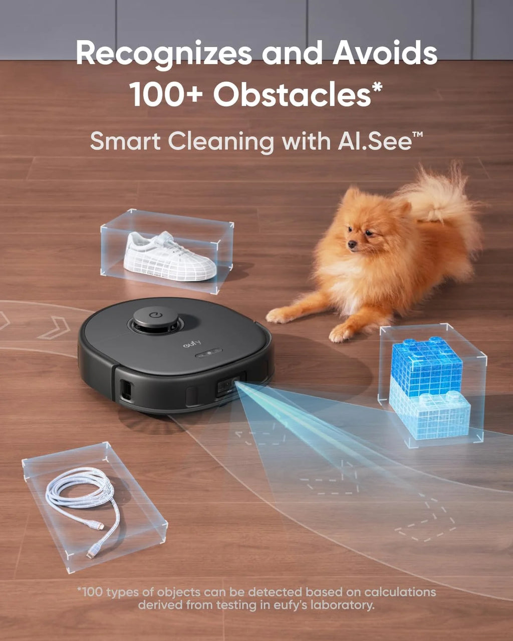 eufy X10 Pro Omni Robot Vacuum and Mop Combo, 8,000 Pa Suction, + Official Floor Cleaning Solutions (2 Bottles)