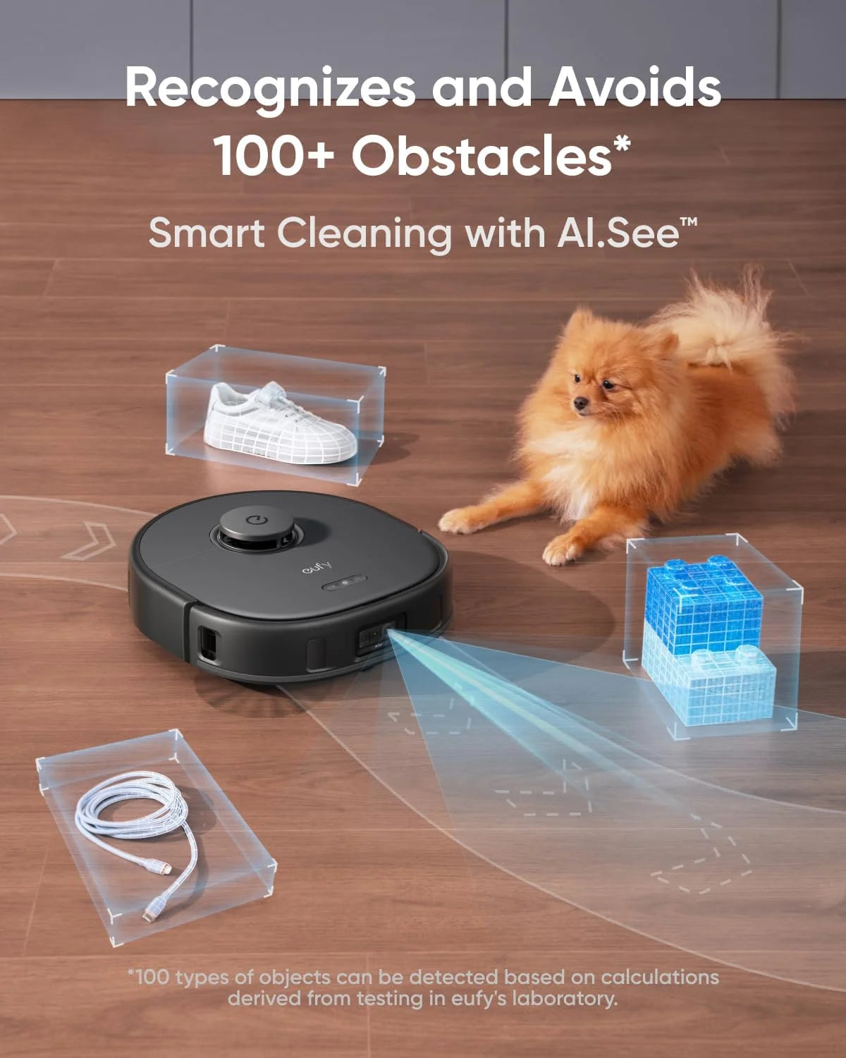 eufy X10 Pro Omni Robot Vacuum and Mop Combo, 8,000 Pa Suction, + Official Floor Cleaning Solutions (2 Bottles)