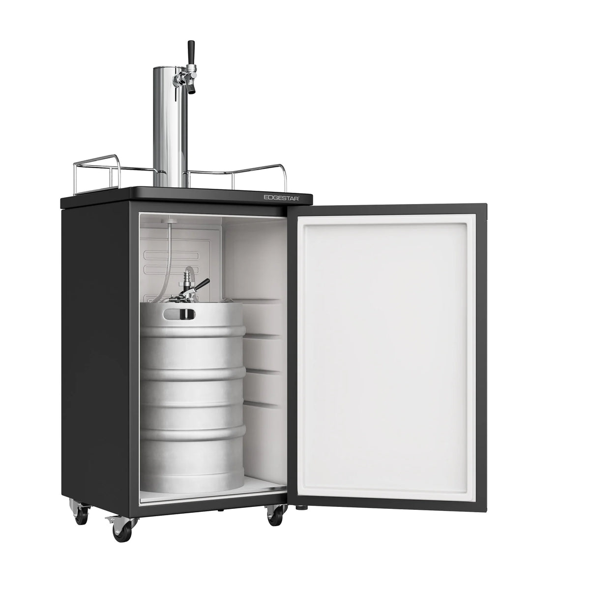 Edgestar Kc2000 20" Wide Kegerator And Keg Beer Cooler For Full Size Kegs - Black