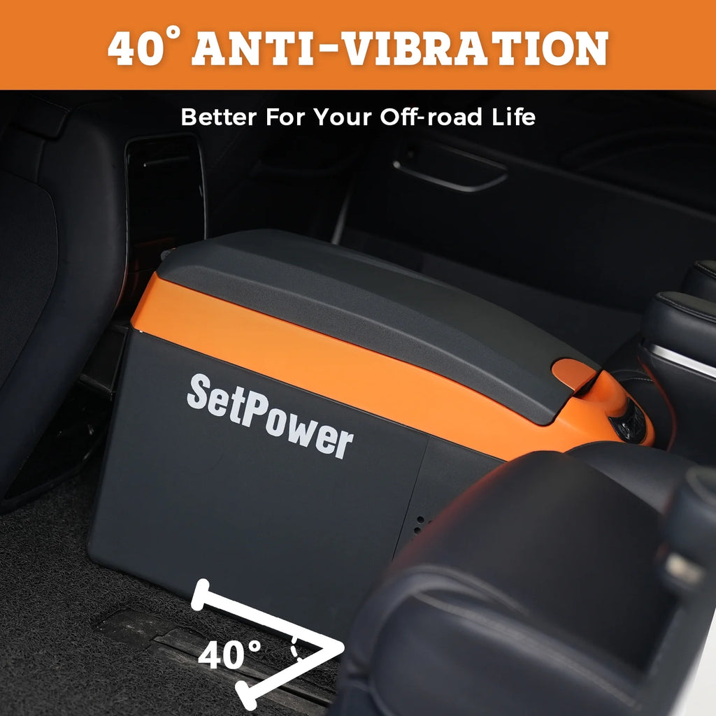 Setpower AB15 12 Volt Refrigerator,16 Quart(15L) Electric Cooler,Portable Car Refrigerator RV Fridge,12v Cooler for Camping,Travel,RV,Vehicles,MPV,SUV,Van;3-Year Warranty (Blue)
