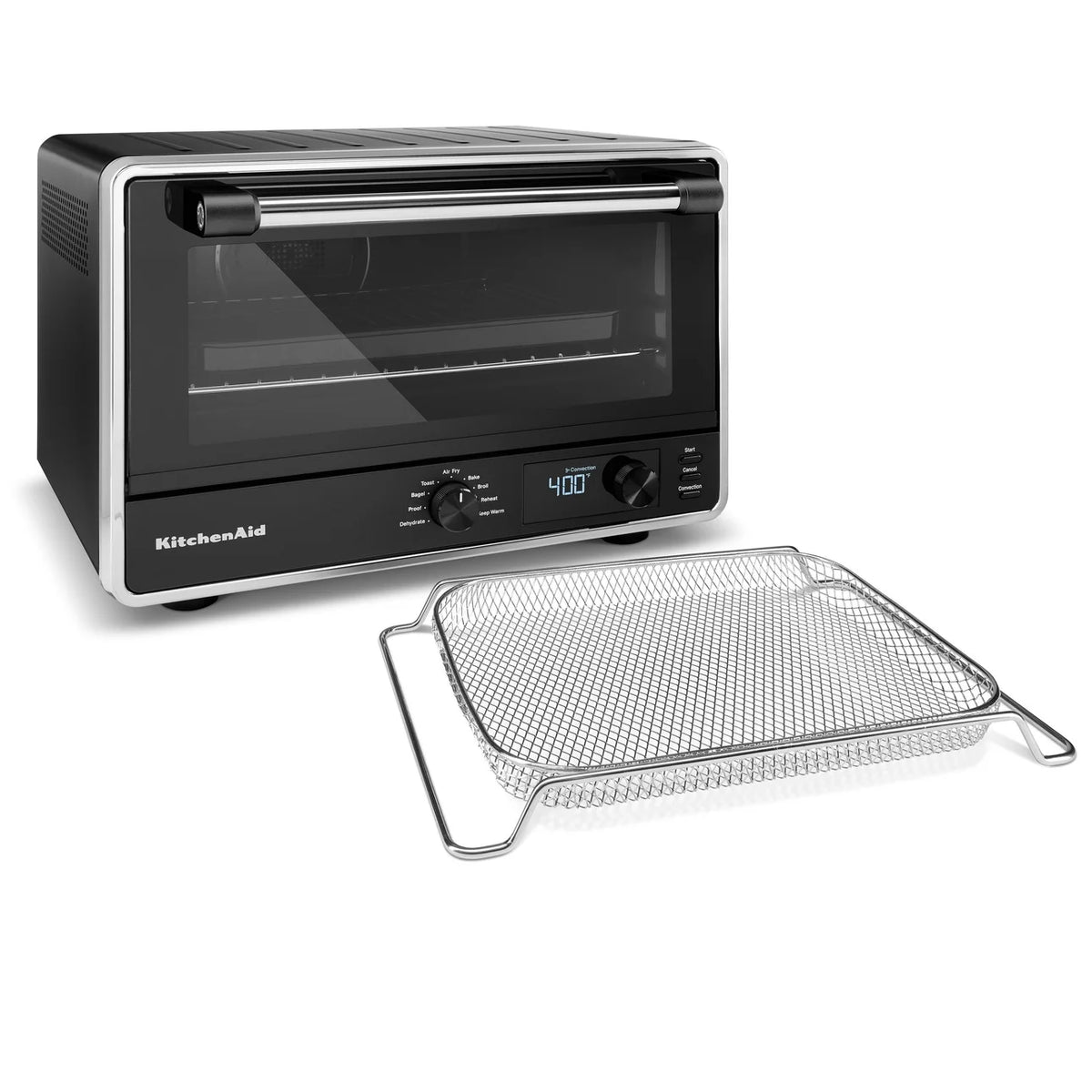 KitchenAid Dual Convection Countertop Oven with Air Fry and Temperature Probe, Black Matte, KCO224BM
