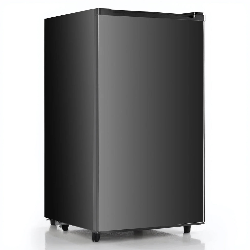 TINKLE WELL 3.2 Cu Ft Mini Fridge with Freezer, Compact Single Door Refrigerator, Energy Efficient, Low Noise, Adjustable Thermostat for Bedroom, Dorm, Office, silver