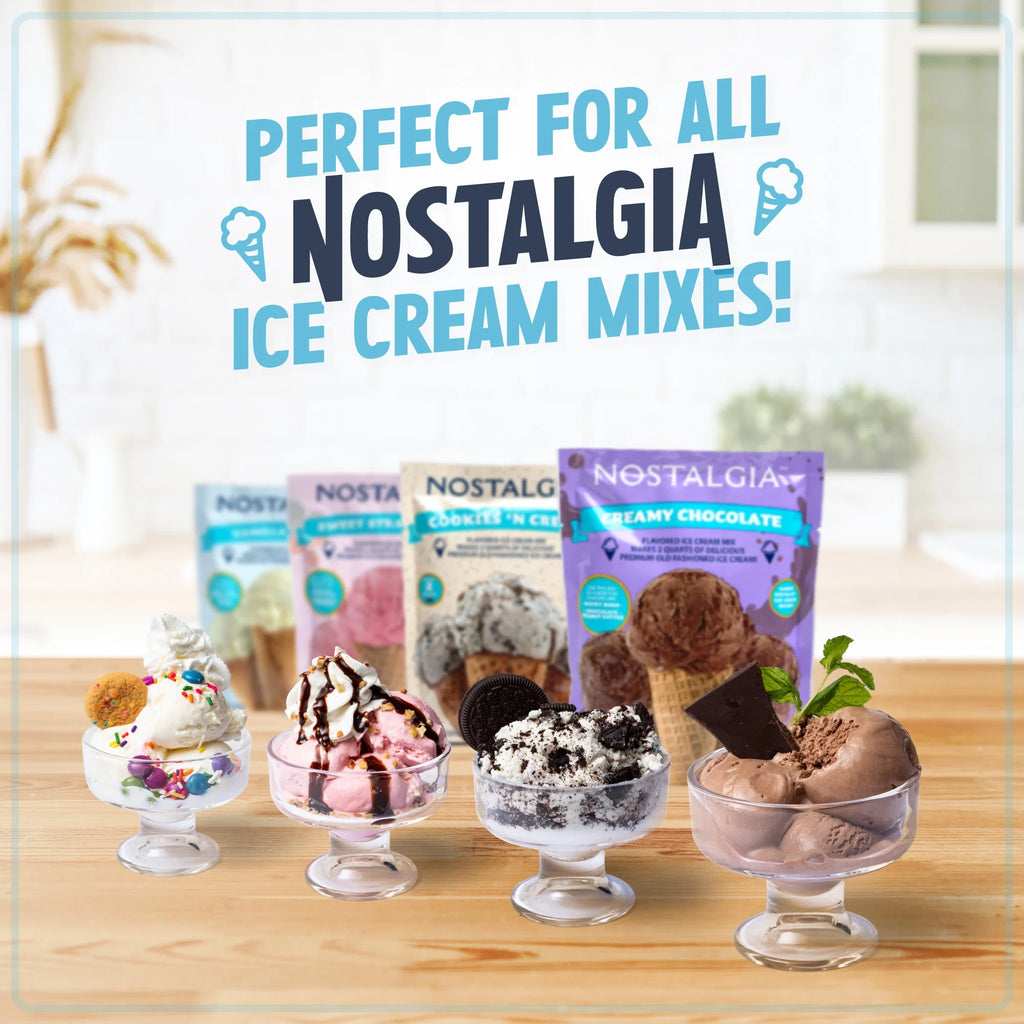 Nostalgia 2-Quart Electric Ice Cream Maker �C Make Homemade Ice Cream, Gelato, Sorbet & Frozen Yogurt �C No Salt/Ice Needed, Digital Controls, Mix-In Chute & Freezing Gel Canister �C Stainless Steel