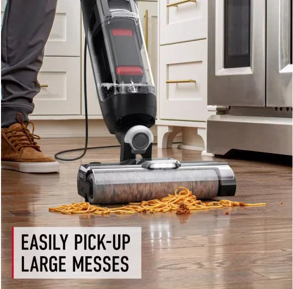 Streamline Corded Wet/Dry Hard Floor Cleaner and Vacuum Cleaner with Self Cleaning System for Sealed Hard Floors, Black