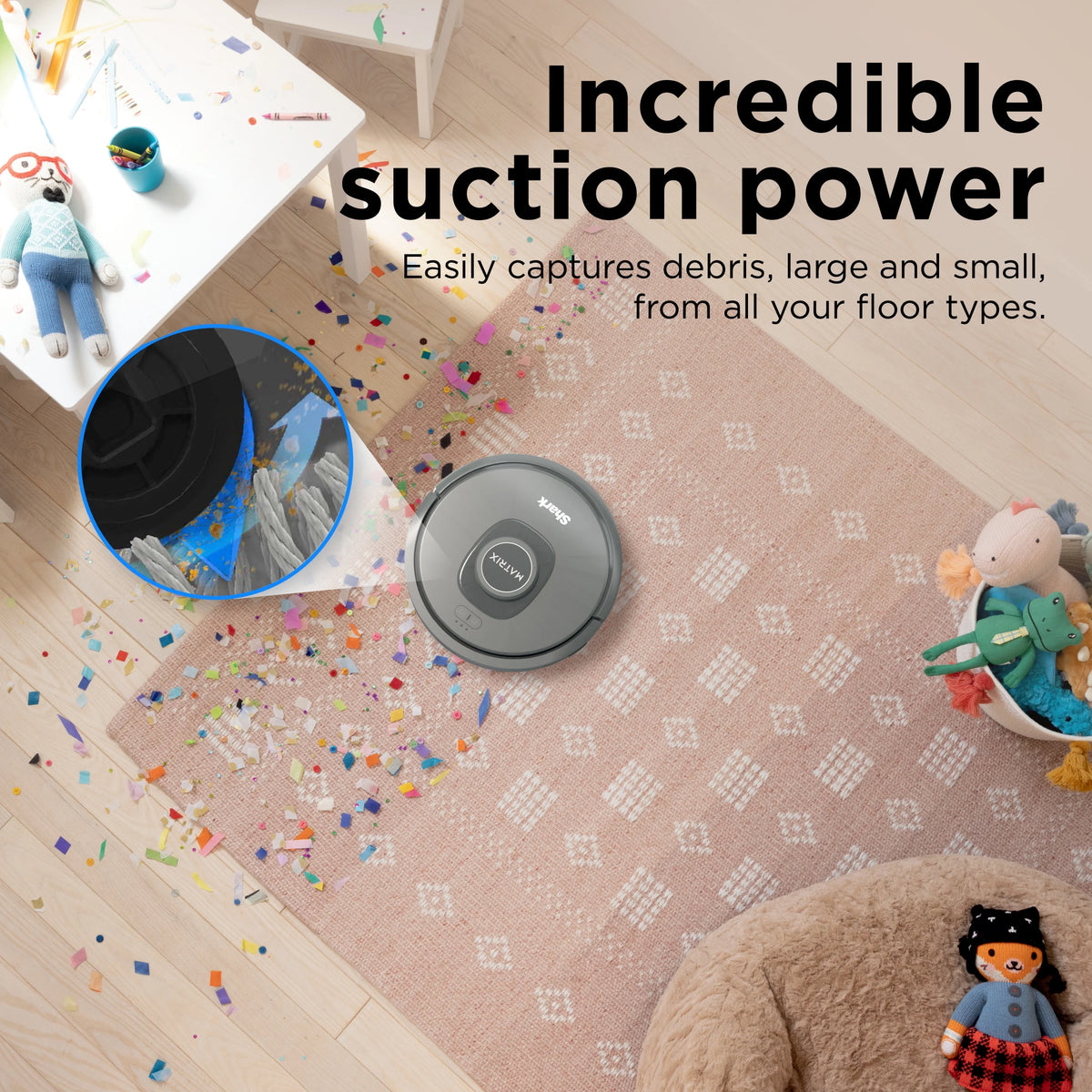 Shark Matrix Robot Vacuum, Auto Empty, 30 Day Capacity Base, Carpets & Hard Floors, Precision Home Mapping, Perfect for Pet Hair, Wi-Fi, RV2300S