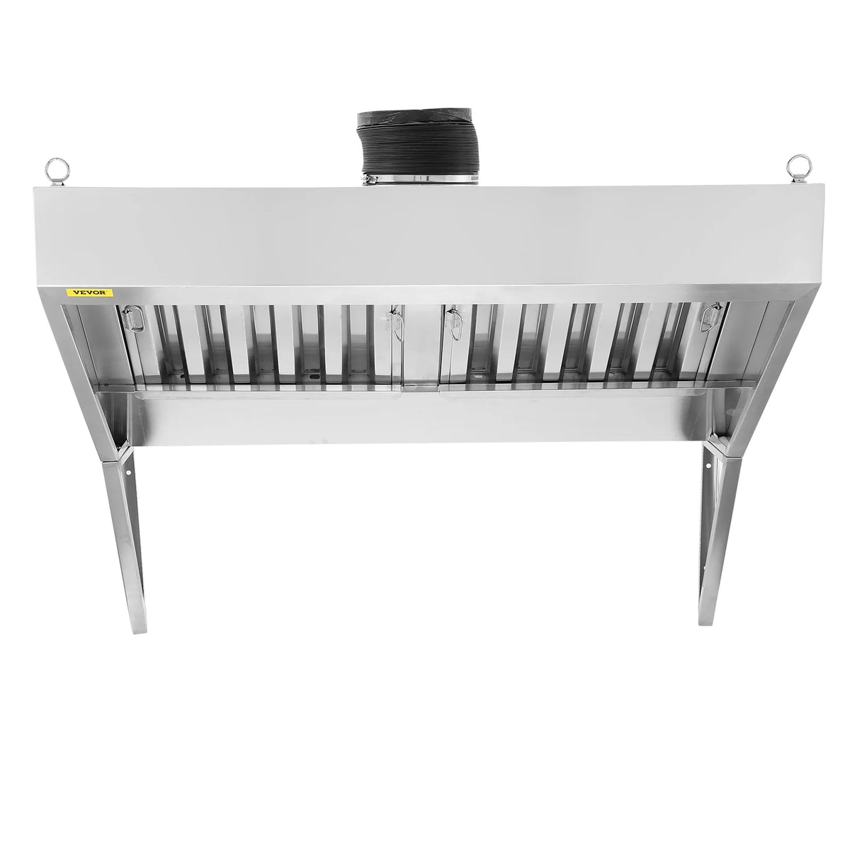 BENTISM Commercial Exhaust Hood 4ft Food Truck Hood Exhaust 201 Stainless Steel