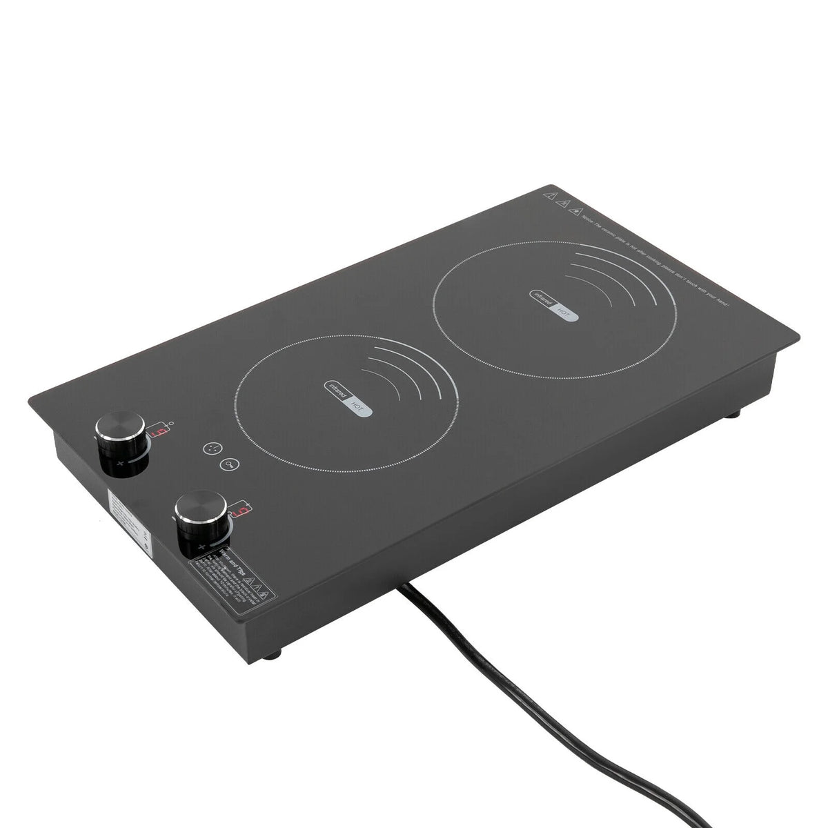 Electric Hob Cook Top Stove 110V Induction Cooktop 2 Burners Ceramic Cooktop