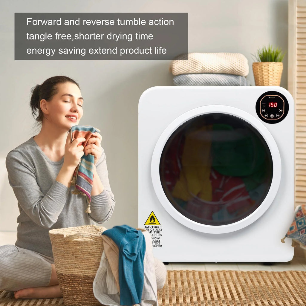 Winado 13.2LBS Electric Compact Laundry Dryer For Home, Apartments,White