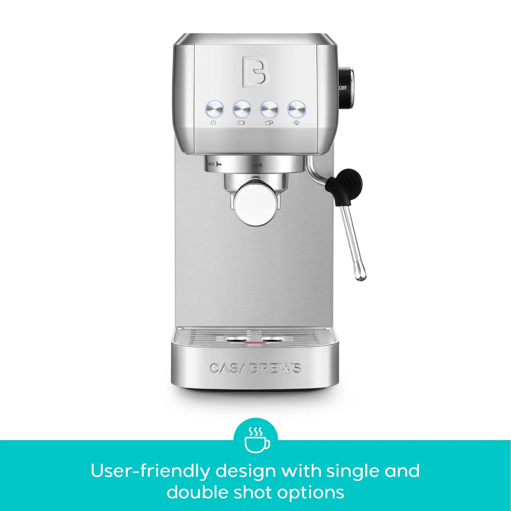 CASABREWS 3700 Essential 20-Bar Espresso Machine and Coffee Maker, Stainless Steel
