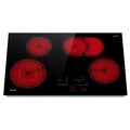 Mega Watt 30 in. 4 Elements Radiant Electric Cooktop in Black with Bridge Element and Tri-Ring Element Touch Contol