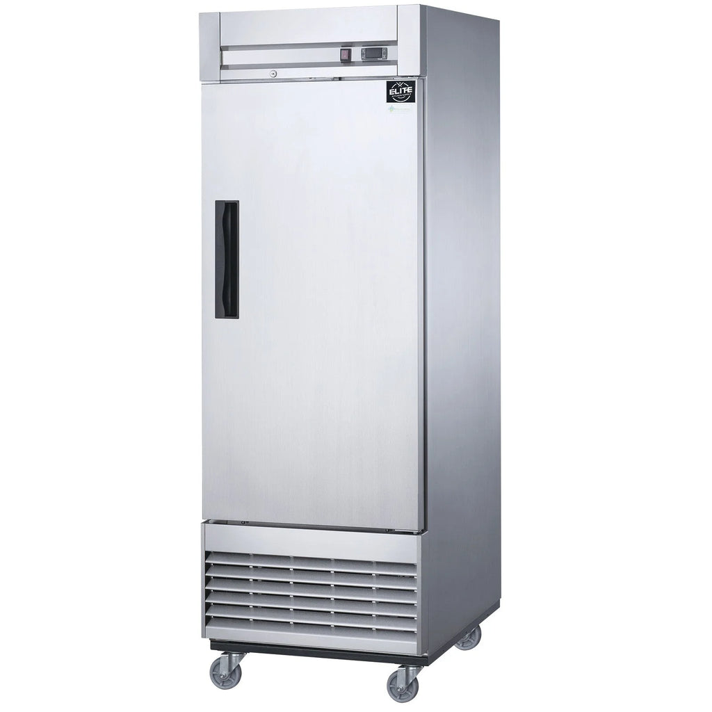 28 in. Commercial Single-Door Freezer, Solid Door Reach-In Freezer 18 Cu. Ft.