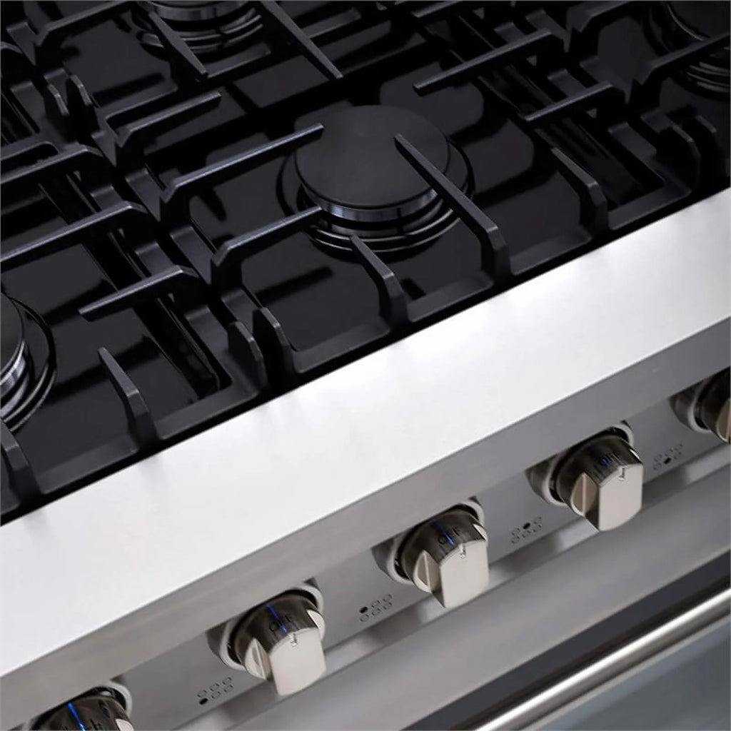 Cosmo 36 Inch 6 Cubic Foot Gas Range Convection Oven with 6 Italian Burners