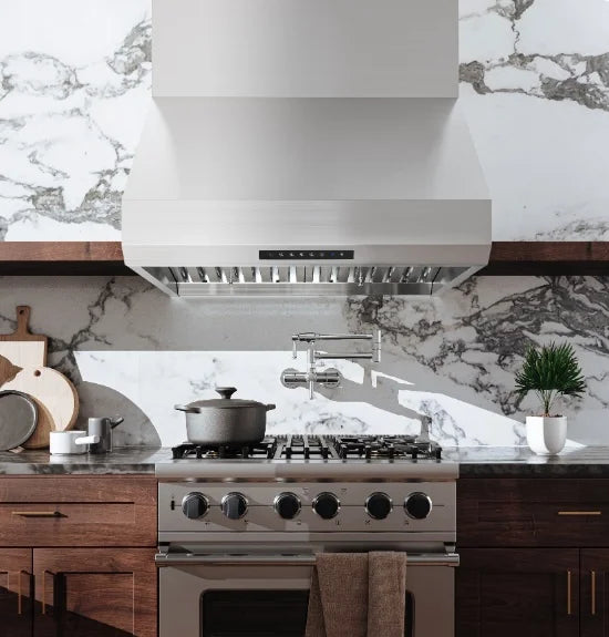 Hauslane | PRO Series PRO500 36" | Versitile Under Cabinet or Wall Mounted Range Hood | with Smart App Control and LED in Stainles Steel