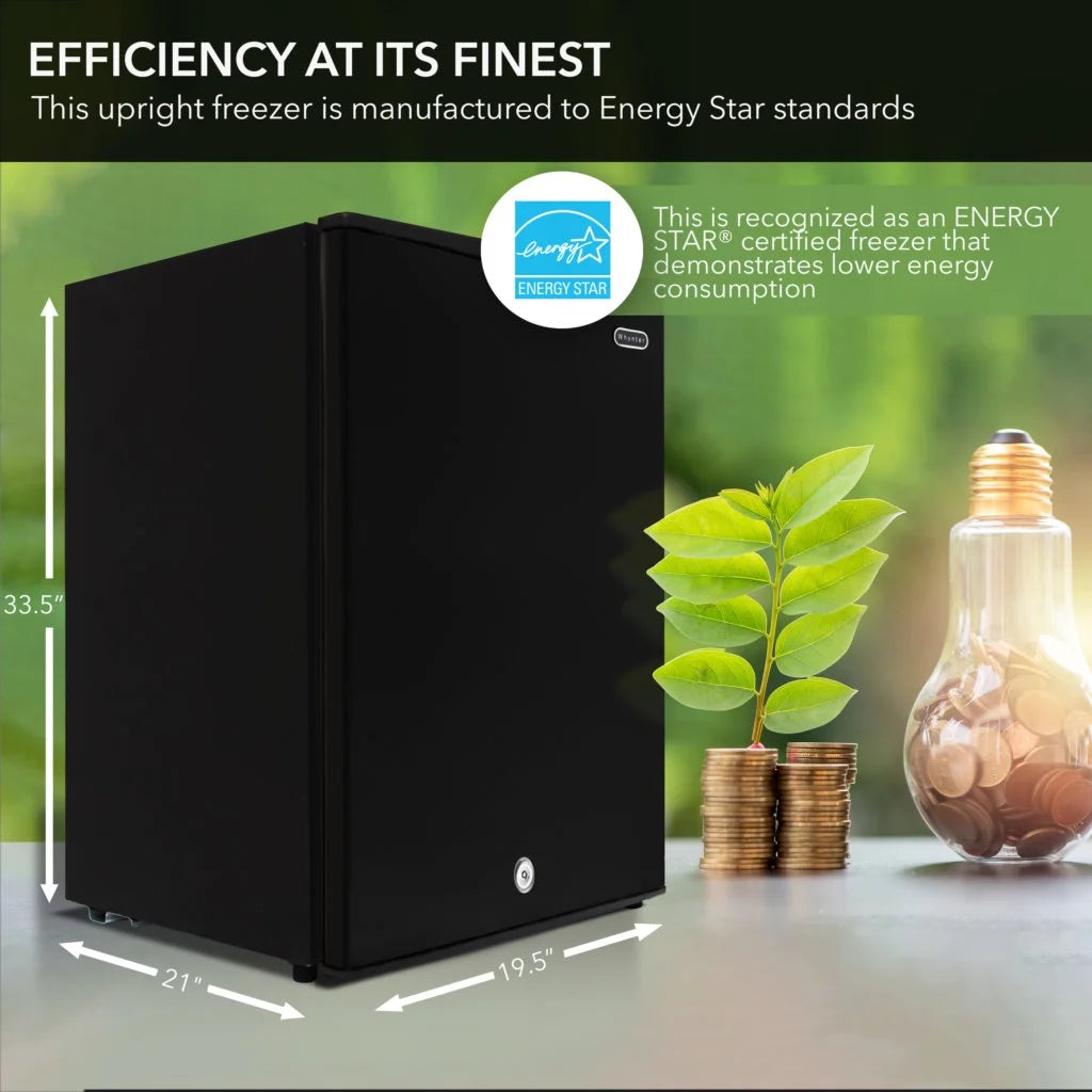 Whynter 3.0 cu ft Energy Star Upright Freezer in Black CUF-301BK