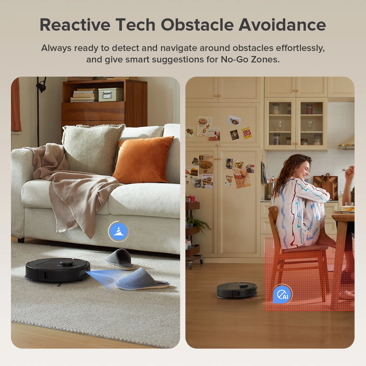 Roborock Qrevo Series Robot Vacuum and Mop, Auto Mop Washing&Drying, 8000Pa Suction, Self-Emptying, Anti-Tangle Brushes, Smart Obstacle Avoidance (QV 35A)