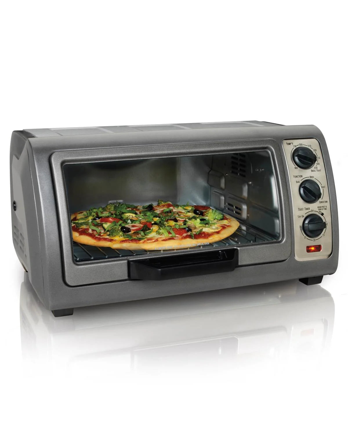 Hamilton Beach Easy Reach 1500 W 6-Slice Black Toaster Oven