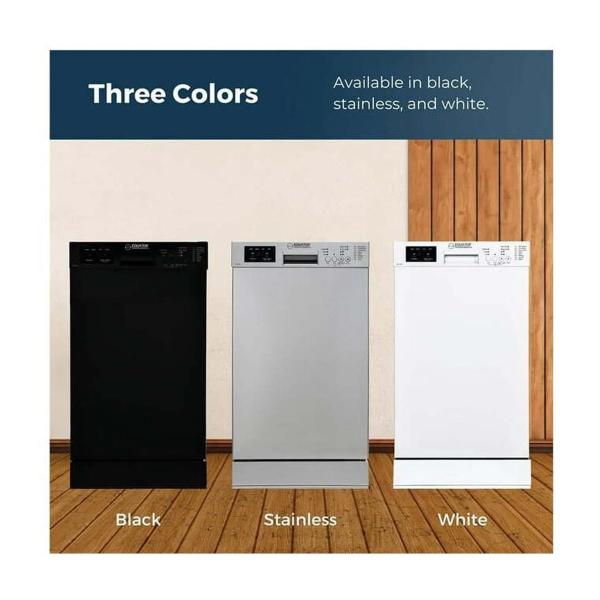 Equator 18"Dishwasher Europe ADA Builtin 10 Place Sani Delay 1/2 Load 51dB
