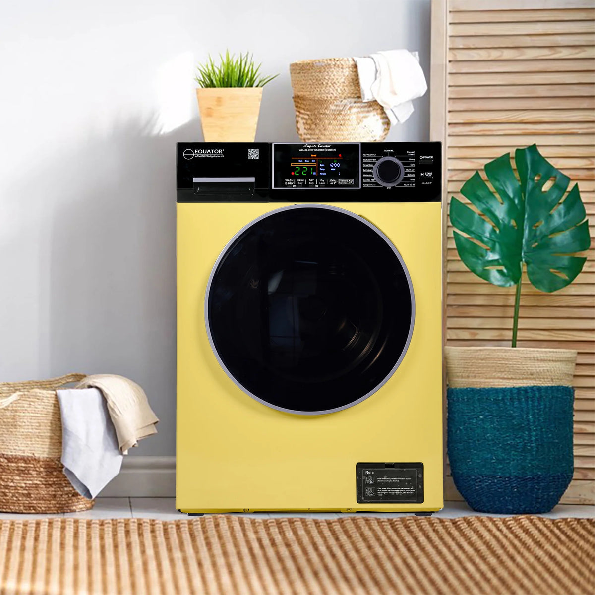 Equator Ver3 Combo Washer Vented/Ventless Dry-1400RPM Color Coded Display Y/B