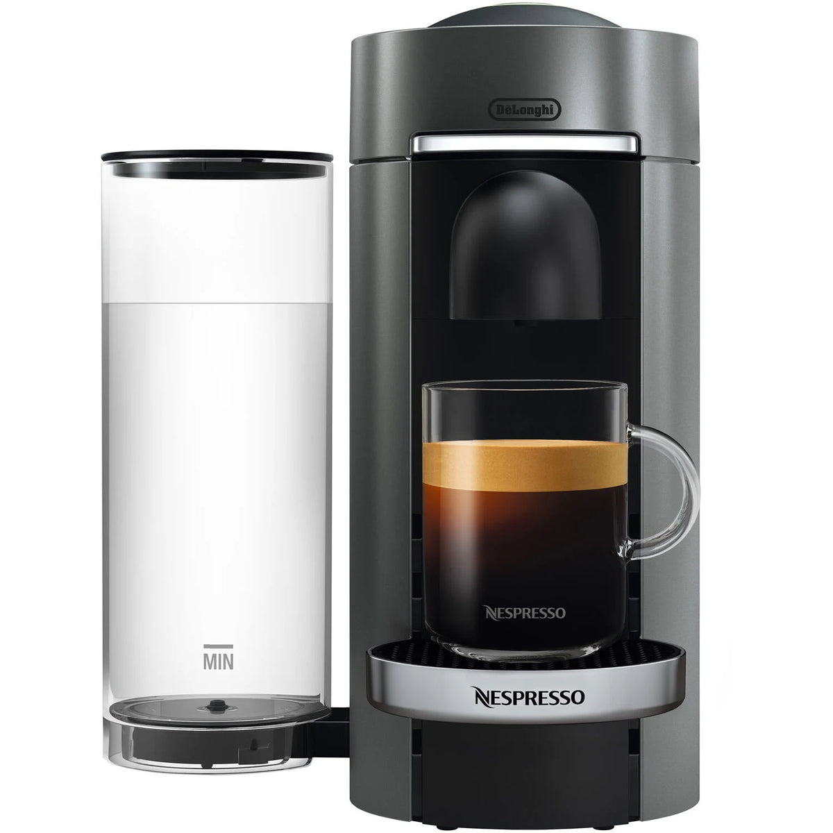 Nespresso VertuoPlus Deluxe Coffee and Espresso Maker by De'Longhi with Aeroccino, Black