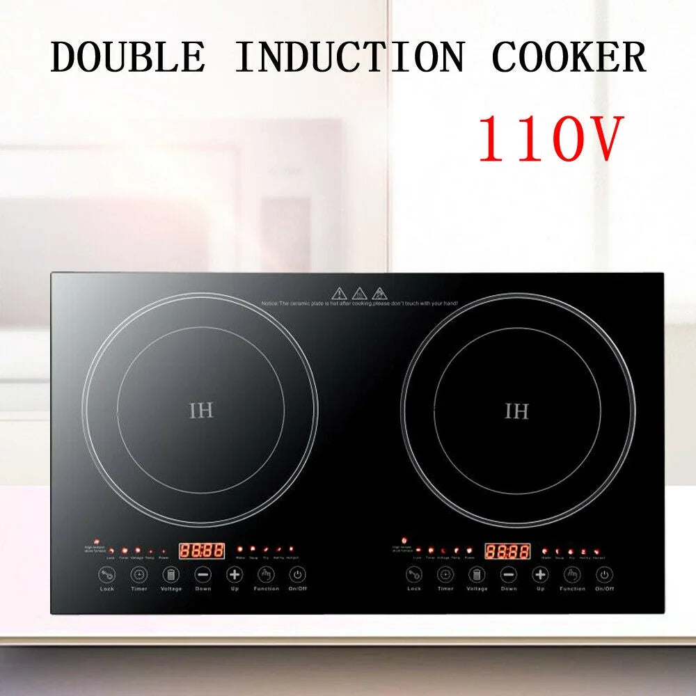 Double Induction Electric Cooktop in Black