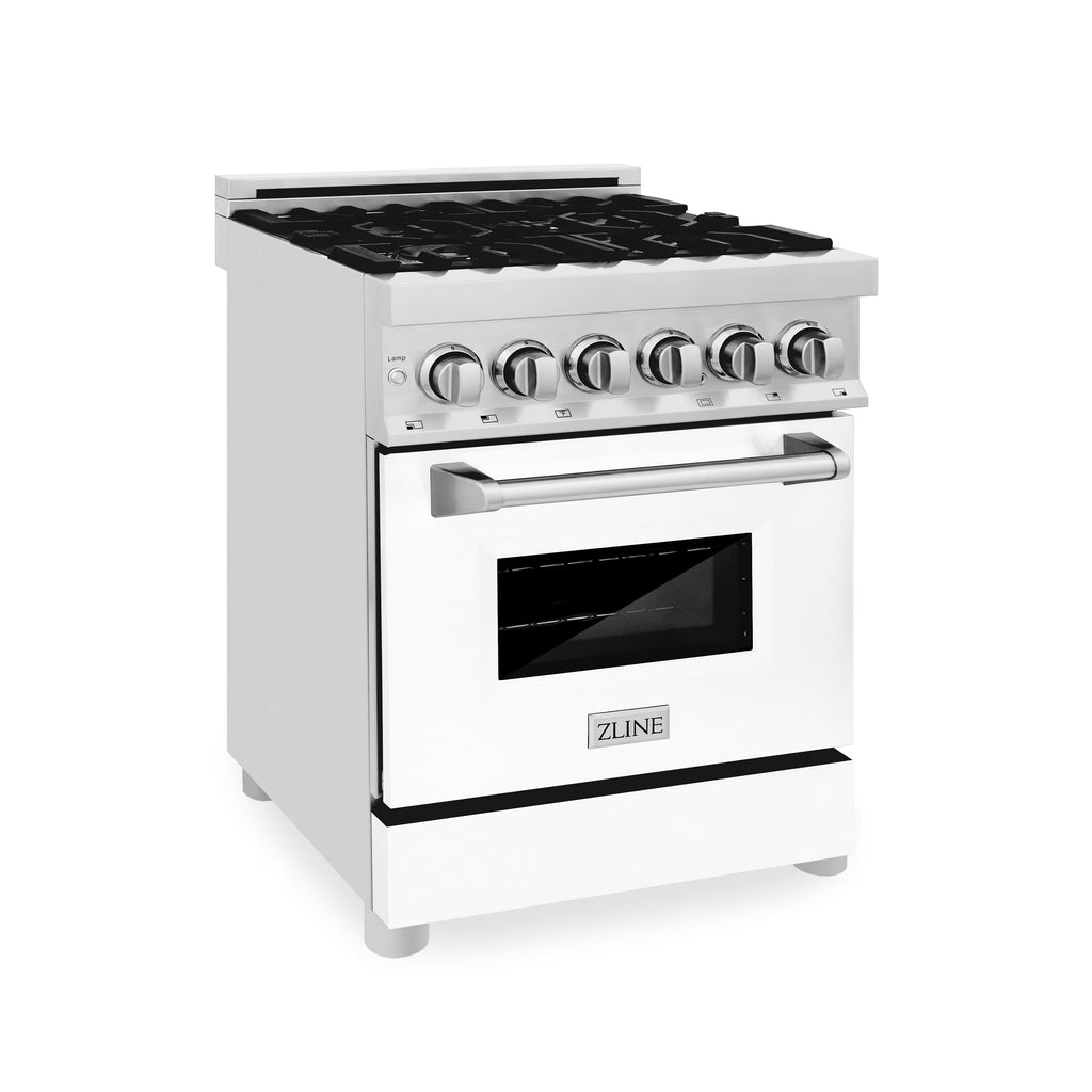 ZLINE 24" Professional Dual Fuel Range with Color Door Options (RA24)