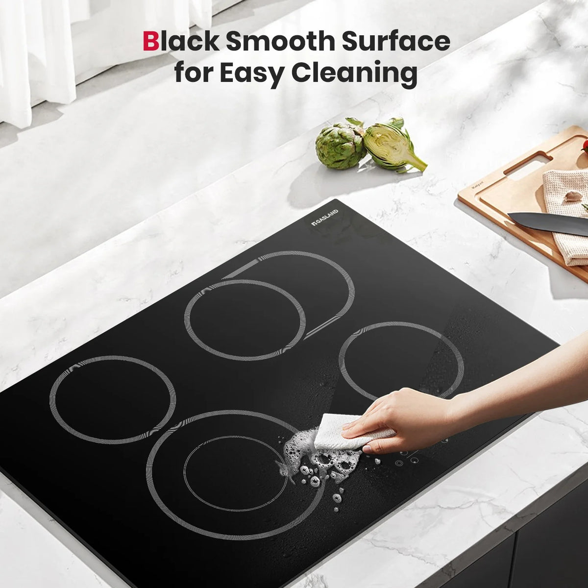 Gasland Chef 30" Built-in Electric Cooktop,4 Burners Ceramic Glass Ceramic Stove Top,240V