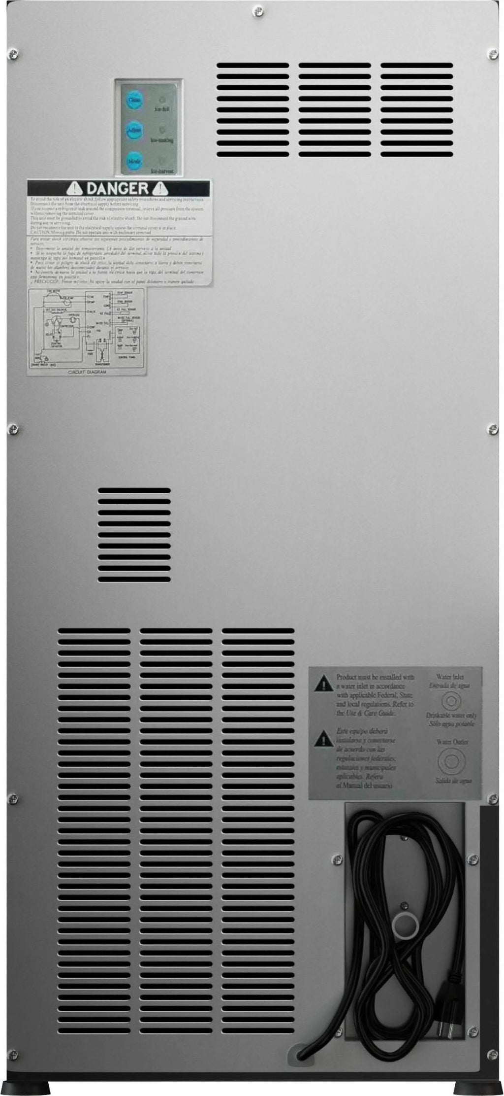 Edgestar Ib450p 15" Wide 25 Lbs. Capacity Free Standing And Undercounter Ice Maker -