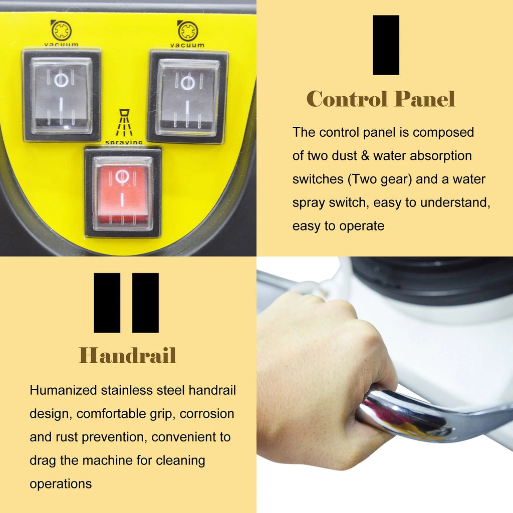 INTBUYING Carpet Cleaning Machine Carpet Extractor 30L/40L/60L/80L 110V/220V