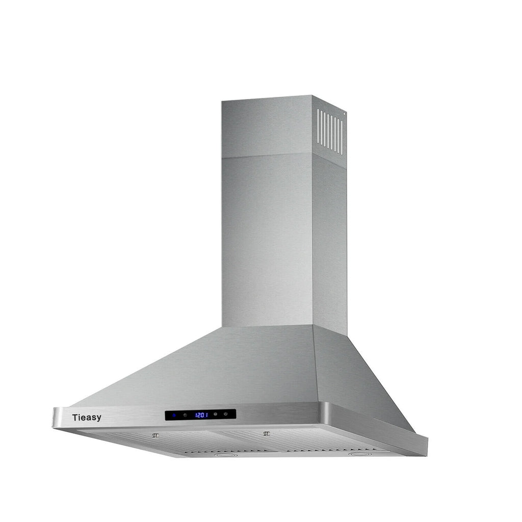 30 inch 760 CFM Wall Mount Range Hood Stainless Steel Stove Cook Vent LED Lights