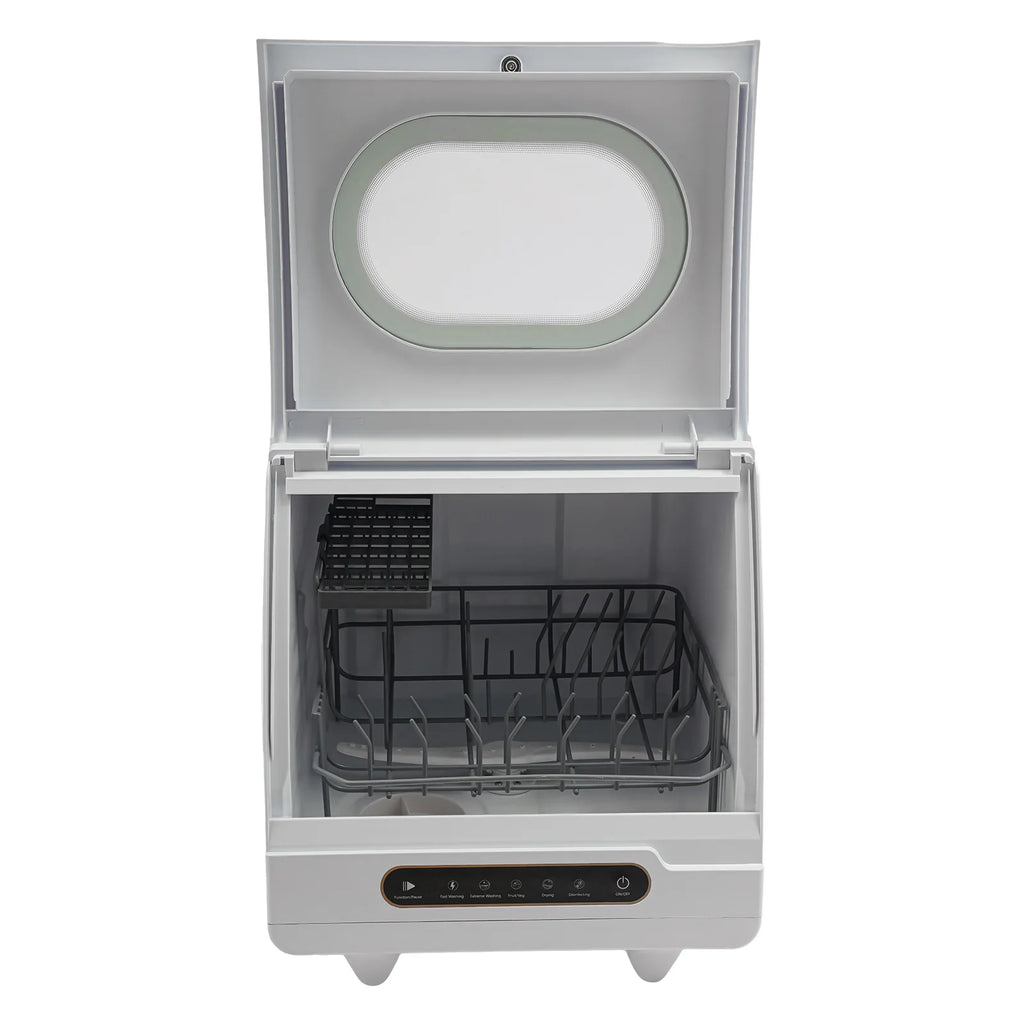 ToppiJoy Portable Countertop Dishwasher with 5 Washing Functions, Quick Wash, Sterilization & Energy-Saving Design �C Ideal for Small Kitchens, Apartments, and Family Homes