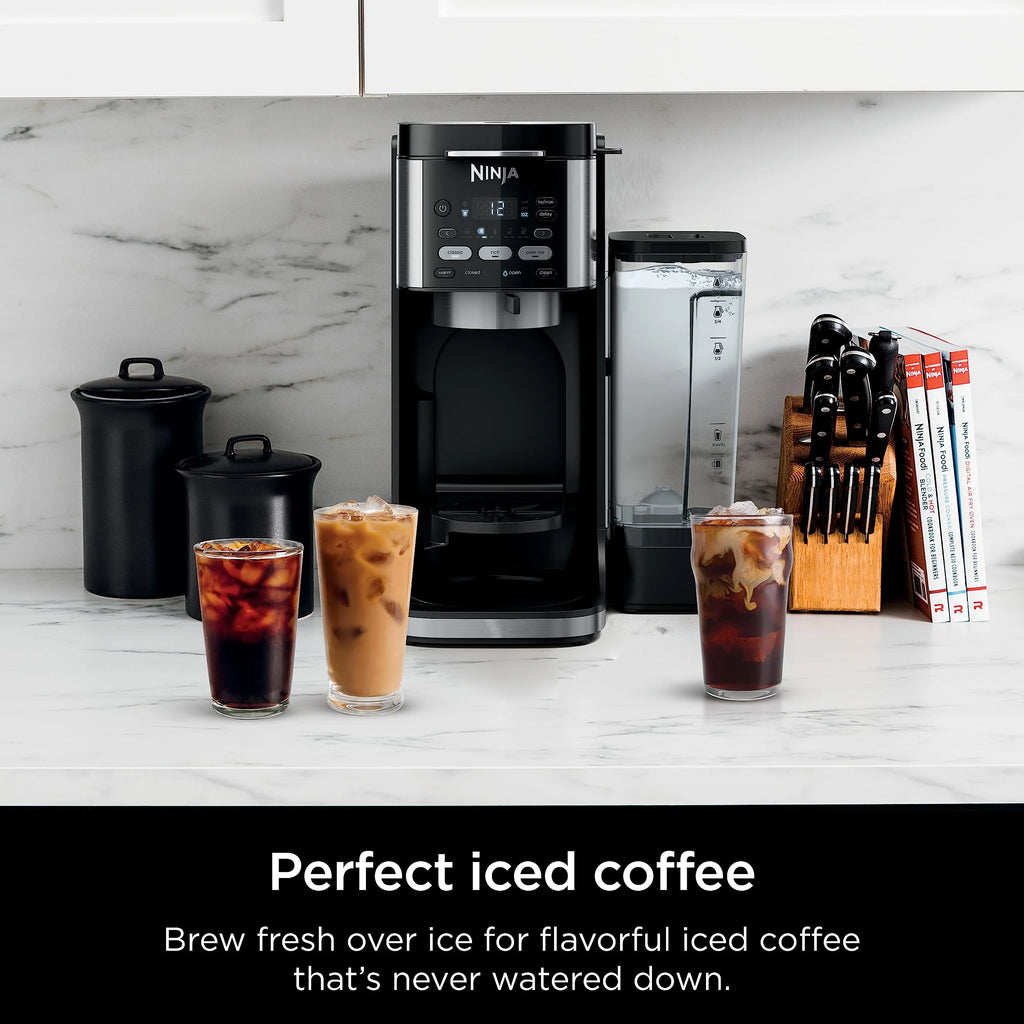 Ninja Drip Coffee Maker With K Cup Combo, DualBrew Pro Specialty Coffee System, Coffee Machine Compatible with K-Cup Pods, 12 Cup Single Serve Coffee Makers with Paper Filter, CFP301 Frother? F