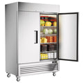 Coolski 54a??a?? Wide Commercial Freezer with 2 Door, Stainless Steel Reach-in Freezer Upright, 49 Cu.Ft Large Capacity ETL NSF Approved