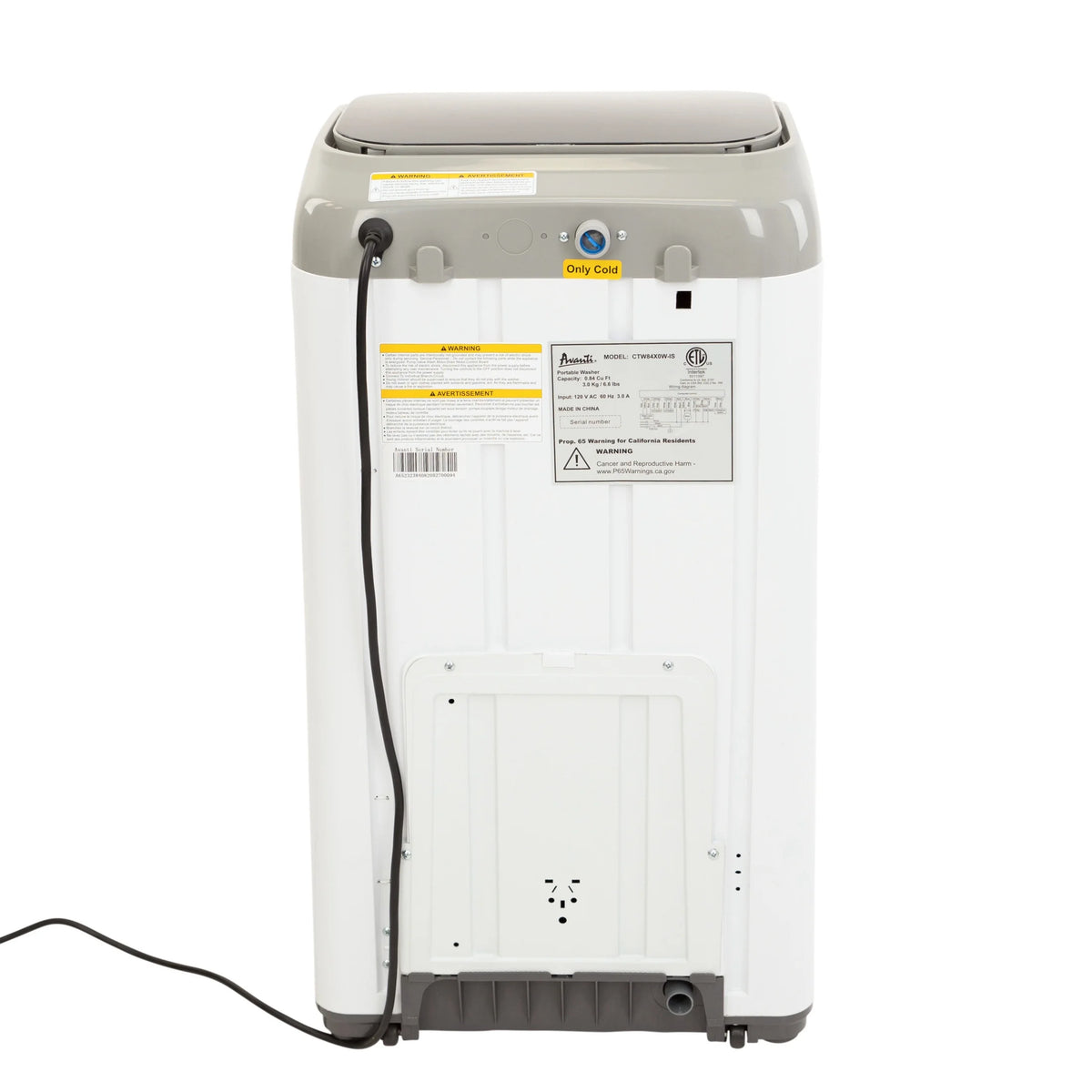 Avanti 0.84 cu. ft. Compact Top Loader Washer Machine, in White (CTW84X0W-IS)