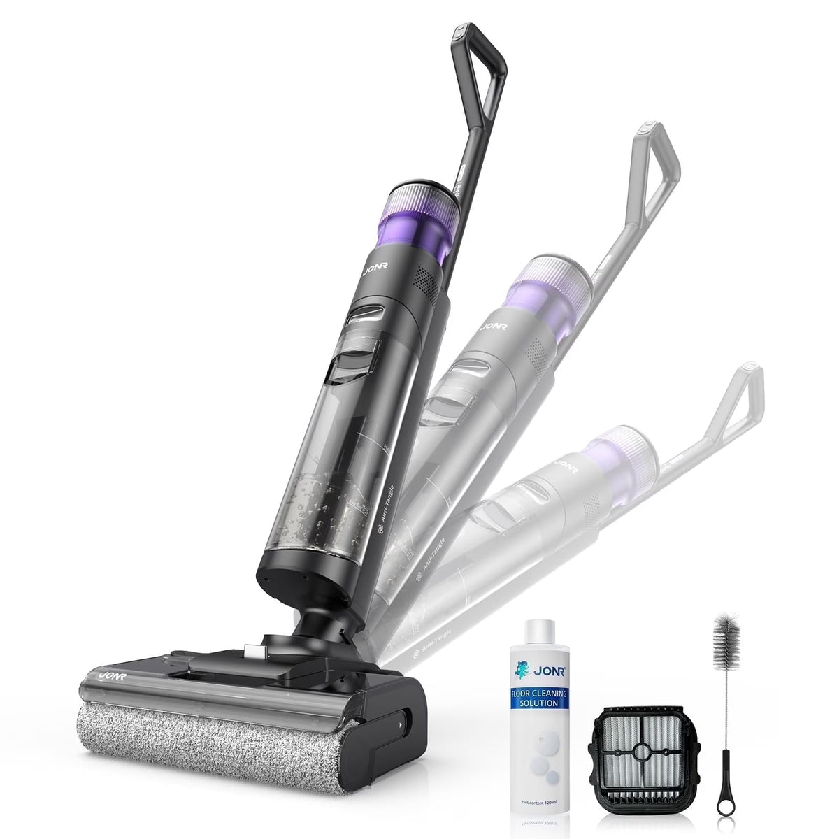 JONR ED12 Pro Max Wet Dry Vacuum Cleaner, 167��F Flashdry Self-Cleaning and 800ml Large Capacity Dirty Water Tank Smart Floor Cleaner