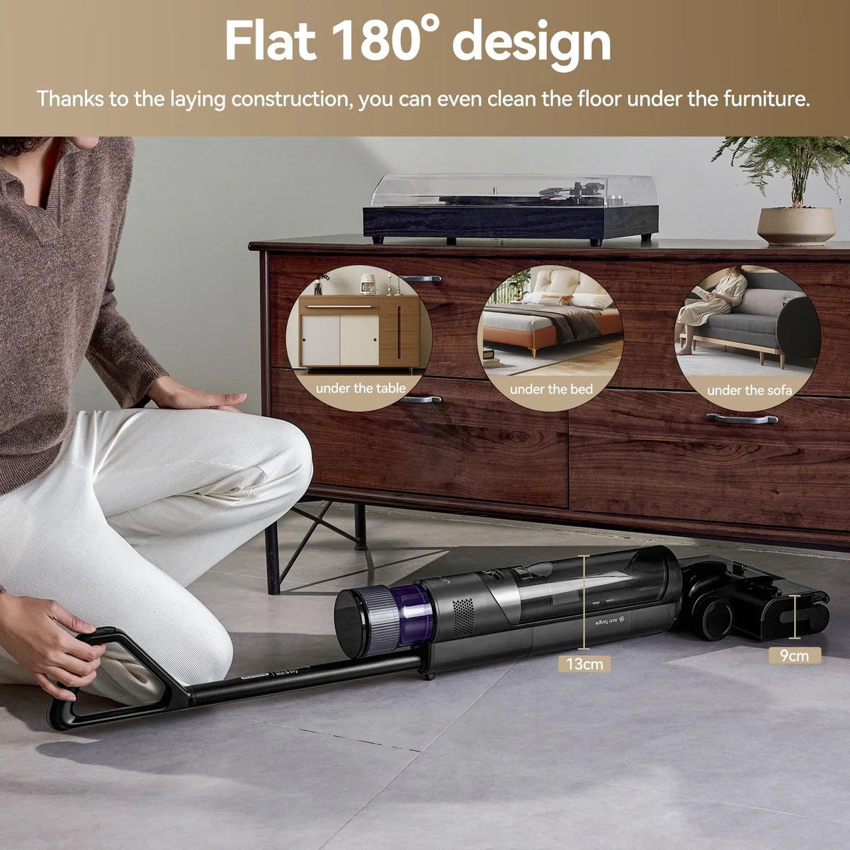 JONR ED12 Pro Max Wet Dry Vacuum Cleaner, 167��F Flashdry Self-Cleaning and 800ml Large Capacity Dirty Water Tank Smart Floor Cleaner