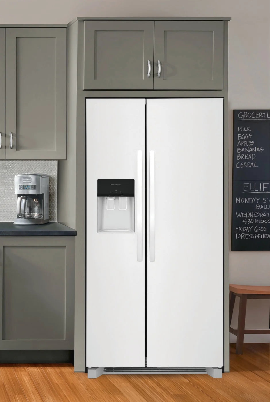 Frigidaire FRSS2623AW 26 Cu. Ft. 36'' Standard Depth Side-by-Side Refrigerator, White