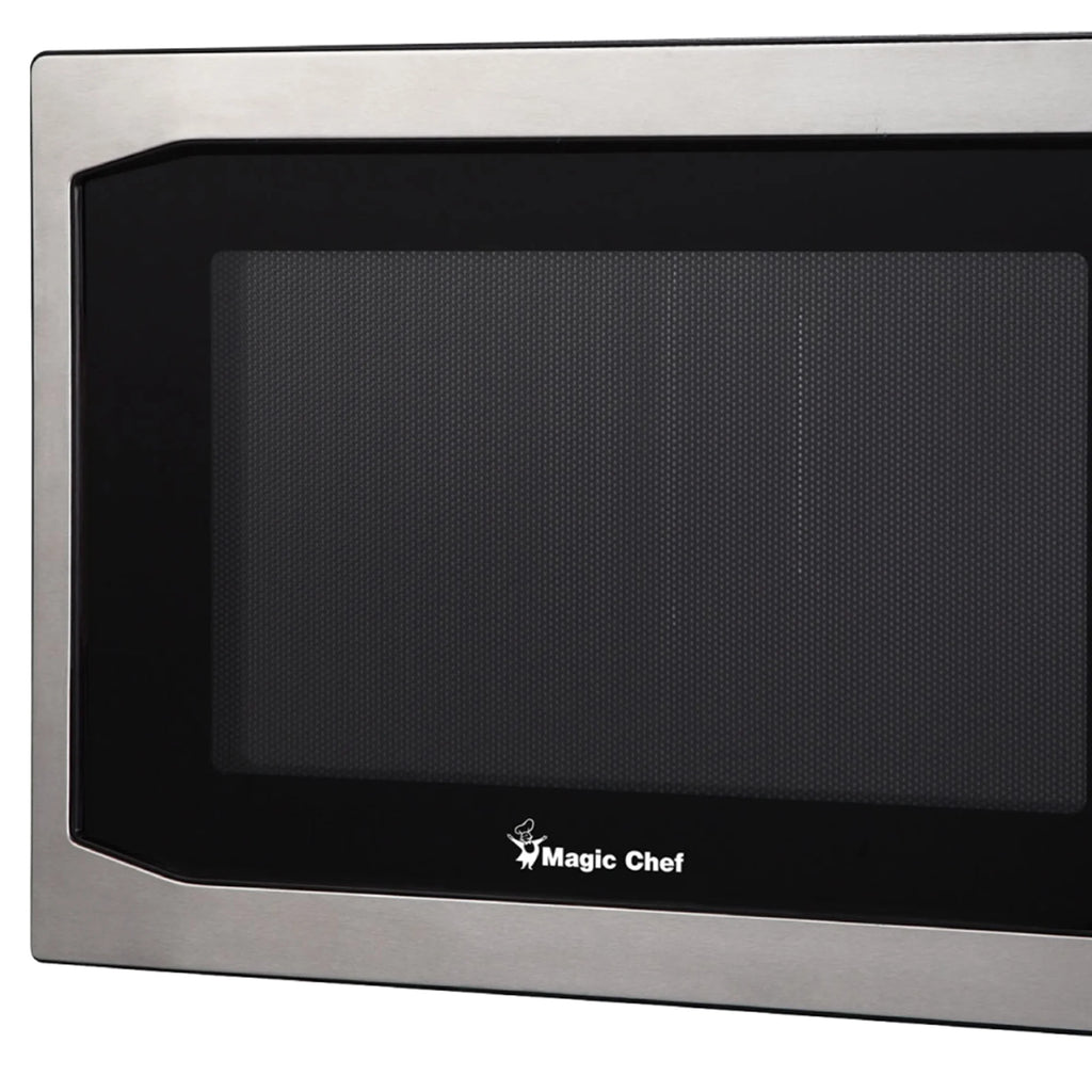 Magic Chef 1.6 Cu. ft. 1100W Countertop Microwave Oven with Push-Button Door in Black, New