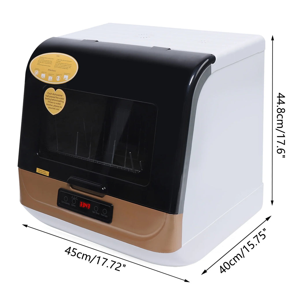 Countertop Dishwasher, 3 Washing Modes, Time-Saving, 800W Compact Dishwasher for Household 110V