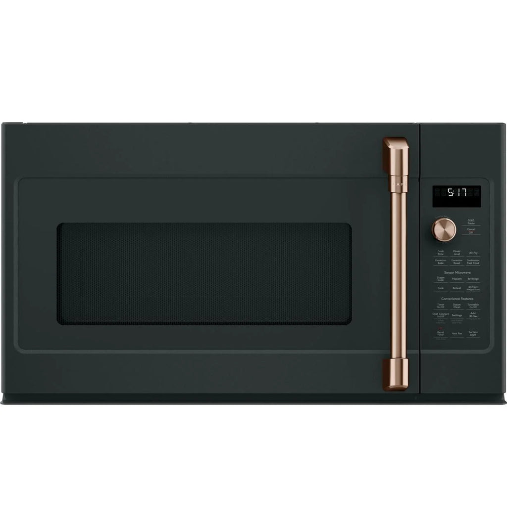 Café CVM517P3RD1 1.7 Cu. Ft. Matte Black Convection Over-the-Range Microwave with Air Fry