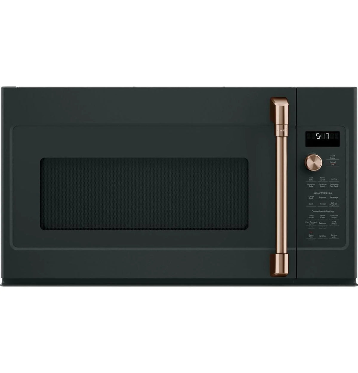 Café CVM517P3RD1 1.7 Cu. Ft. Matte Black Convection Over-the-Range Microwave with Air Fry