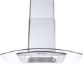 Range Hood 30 inch Convertible Wall Mount Range Hood with Tempered Glass 3 Speed Fan 450CFM