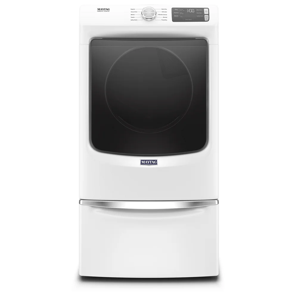 Maytag MED5630HW 7.3 Cu. Ft. White Front Load Electric Dryer with Extra Power and Quick Dry Cycle
