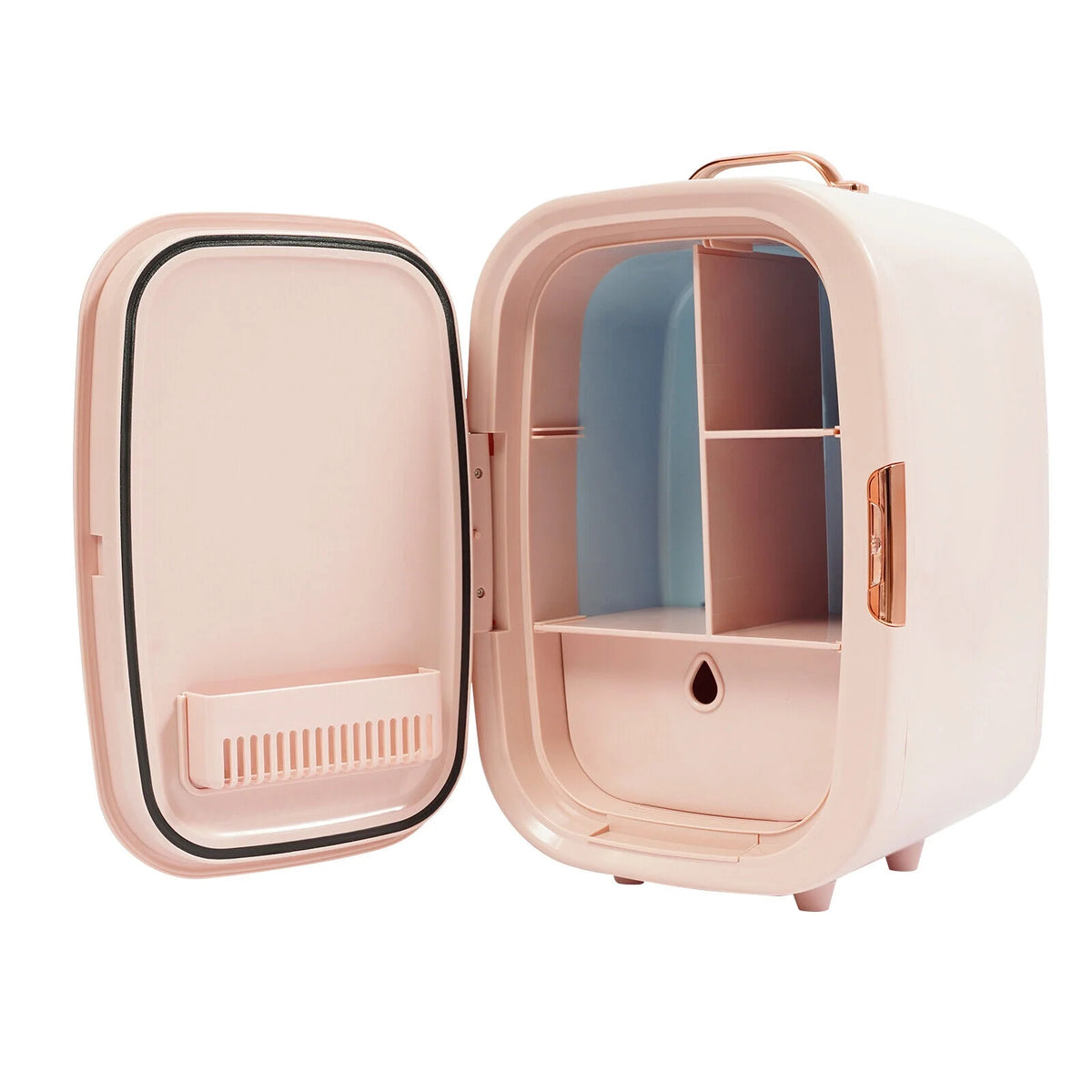 Mini Fridge, 12.68Qt Skincare Fridge, Portable Cooler and Warmer, Compact Refrigerator for Comestic Storage, Makeup, Lipstick, SkinCare, Bedroom, Office, Dorm (Pink)